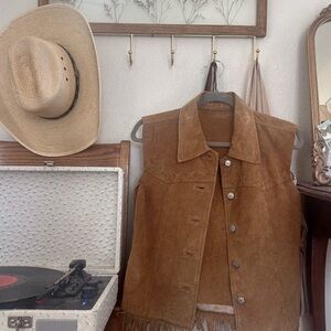 Jou Jou Brown Suede Vest